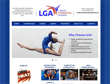 Tablet Screenshot of londongymnasticsacademy.com